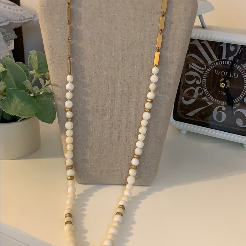 Pearl and gold necklace